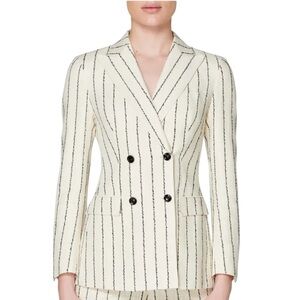 SUISTUDIO Women's Cameron Double Breasted Silk & Cotton Jacket